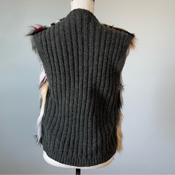 ANTHROPOLOGIE ROSIE NERIA | Faux Fur Wool Blend Vest Sz XS - Picture 3 of 6